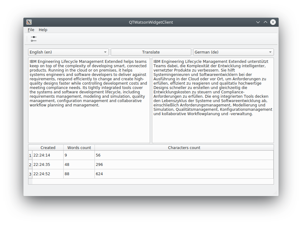 GitHub devdor/QtWatsonTranslator Qt client using IBM Watson language
